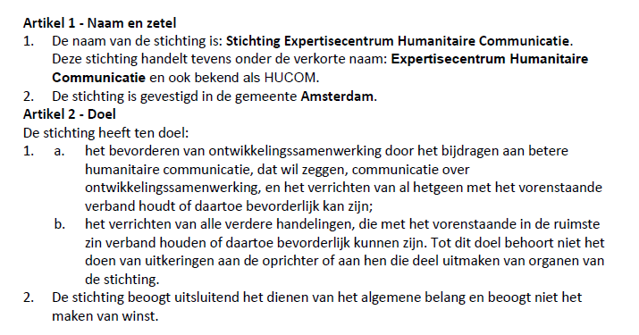 Expertise Centre Humanitaire Communicatie | About
